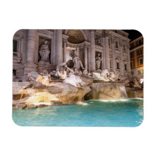 Imán Fuente de Trevi de noche - Roma, Italia