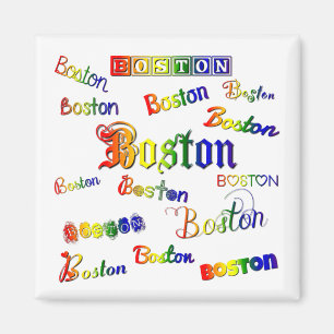 Imán Fuentes de arcoiris de Boston