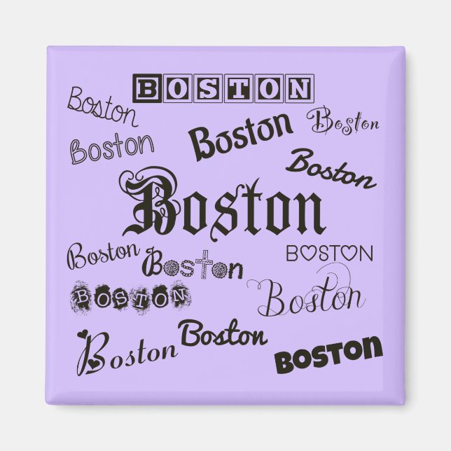 Imán Fuentes de Boston en Lavender (Frente)