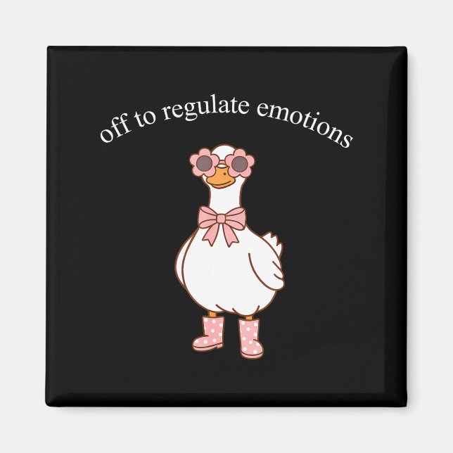 Imán Fuera para regular emociones adorable ganso meme d (Frente)