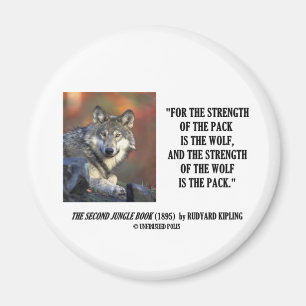 Imán Fuerza de Rudyard Kipling de la cita del lobo del