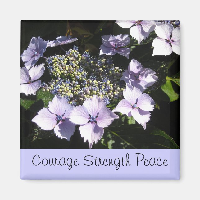 Imán Fuerza - Mauve Hydrangeas (Frente)