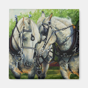 Imán Fuerza reservada - equipo del caballo de Percheron