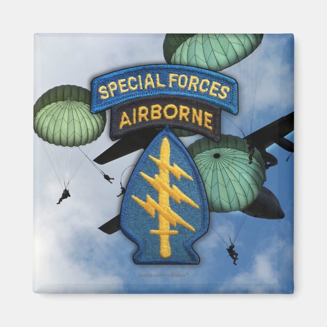 Imán fuerzas especiales veteranos de boinas verdes Magn (Frente)