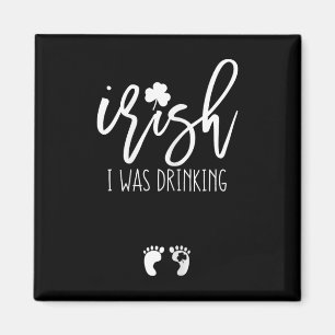 Imán Fui irlandés bebiendo divertido día de San Patrici