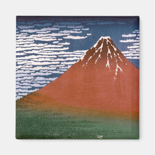 Imán Fuji Rojo, El Volcán Aka Fujiyama Katsushika Hokus