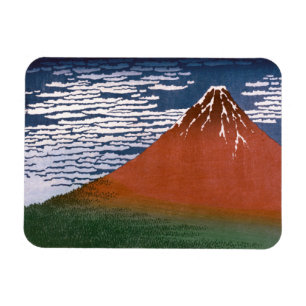 Imán Fuji Rojo, El Volcán Aka Fujiyama Katsushika Hokus