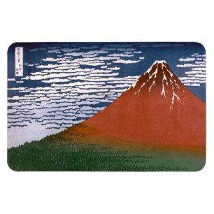 Imán Fuji rojo, Volcán Aka Fujiyama Katsushika Hokusai