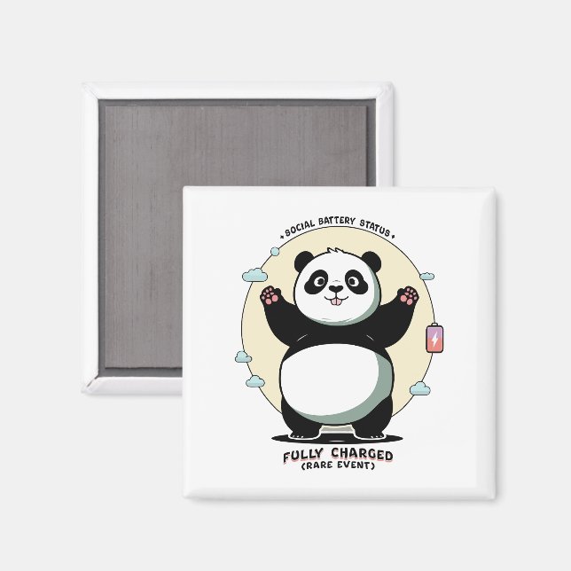 Imán Fully Charged Rare Event – Social Battery (Anverso/Reverso)