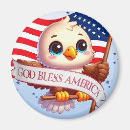 Imán Fun Bald Eagle Wildlife Bird Animal Graphic 🦅🇺🇸