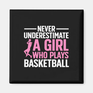Imán Fun Basketball Art Para Chicas Jóvenes Adolescente