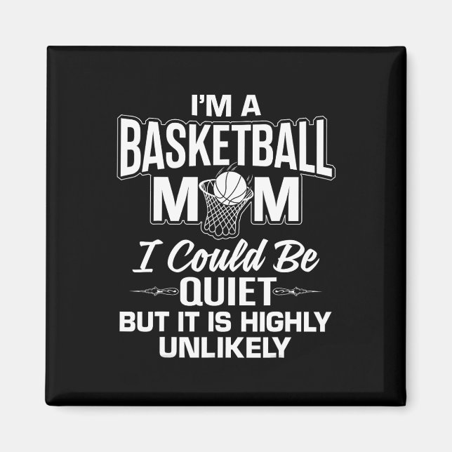 Imán Fun Basketball Mom Merch - Diseño exclusivo de mam (Frente)
