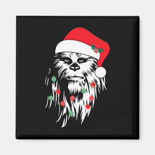 Imán Fun Bigfoot Face Santa Hat Cute Xmas Navidades