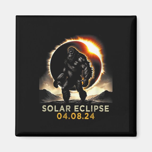 Imán Fun Bigfoot Total Solar Eclipse 4.08.2024 (Frente)