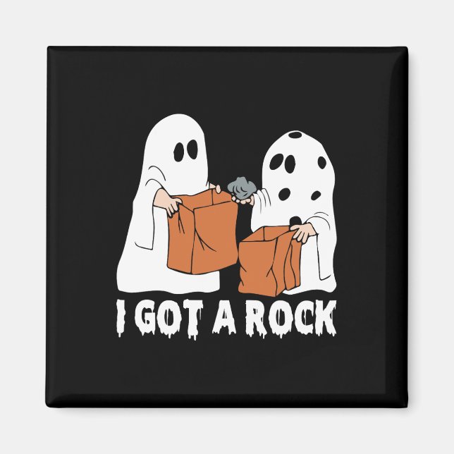 Imán Fun Boo Ghost Scary Tengo Una Halloween De Rock (Frente)