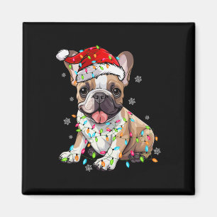 Imán Fun Bulldog francés Perro Árbol Navidades enciende
