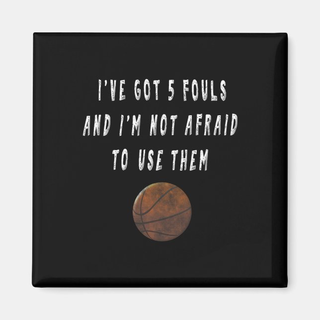 Imán Fun Bysketbyll Jugador Trash Talks Entrenador Gif (Frente)