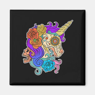 Imán Fun Cute Sugar Skull Unicorn Halloween Gifts Costu