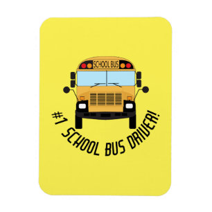Imán Fun del conductor de autobús escolar número 1
