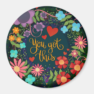 Imán Fun Floral Heart Inspirador Cita Inespiritualidad