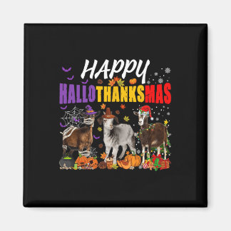 Imán Fun Goats Mummy Pilgrim Santa Costume Feliz HalloT