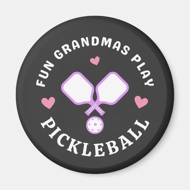 Imán Fun Grandmas juegan a jugar a las pelotas de bolas (Frente)
