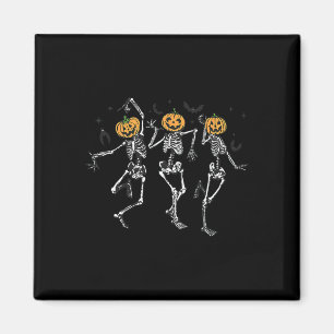 Imán Fun Halloween Calabaza Dancing Skeleton Costume Wo