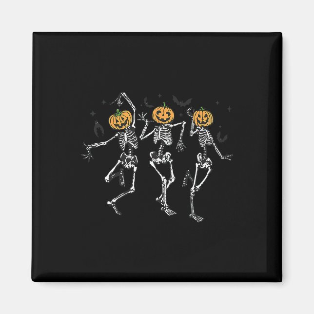 Imán Fun Halloween Calabaza Dancing Skeleton Costume Wo (Frente)