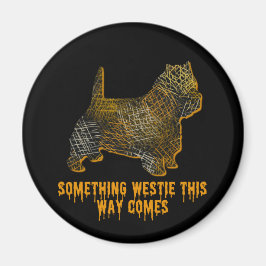 Imán Fun Halloween en la silueta de perro del territori