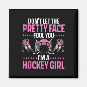 Imán Fun Hockey Arte Para Mujeres Chicas Hockey Deporte