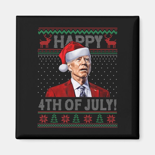 Imán Fun Joe Biden Felices Navidades De Julio (Frente)