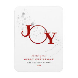 Imán Fun Merry Christmas Joy Photo Holiday Card