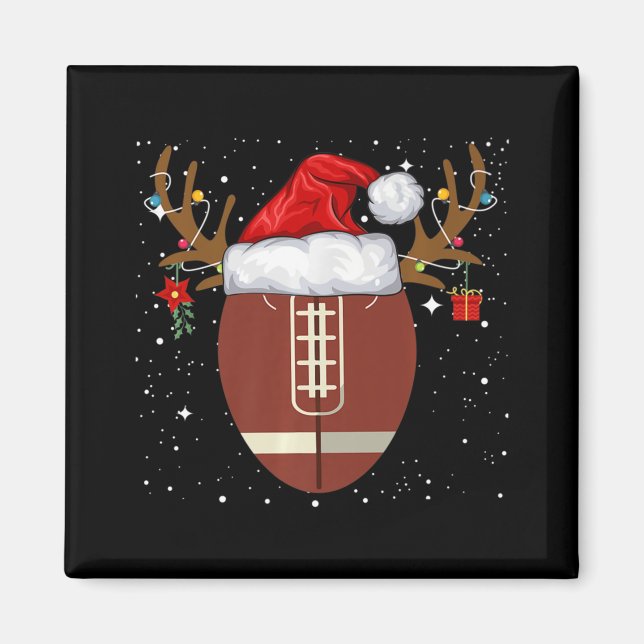 Imán Fun Navidad de renos de Santa Hat (Frente)