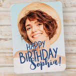 Imán Fun Personalizado moderno de Guay Fun Photo Birthd<br><div class="desc">El diseño es moderno y sencillo. Añade una foto personalizado de la celebración de cumpleaños y agrega su nombre.</div>