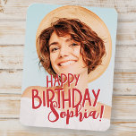 Imán Fun Personalizado moderno de Guay Fun Photo Birthd<br><div class="desc">El diseño es moderno y sencillo. Añade una foto personalizado de la celebración de cumpleaños y agrega su nombre.</div>