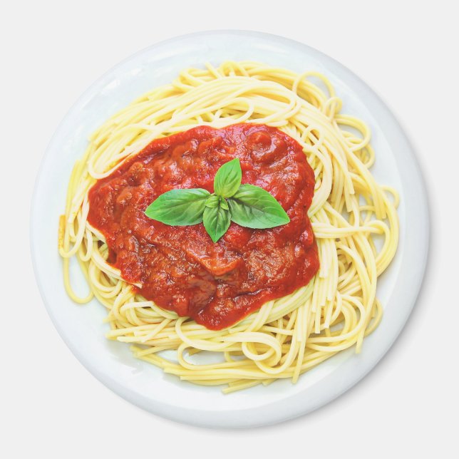 Imán Fun Plate de Spaghetti Refrigerator Magnet (Frente)