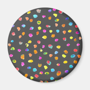 Imán Fun polka dot arinbow boho watercolor arte