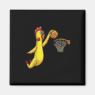 Imán Fun Rubber Chicken jugando al baloncesto deportivo