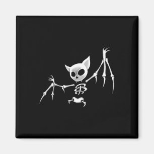 Imán Fun Scary Dark Flying Skeleton Bat Ropa de Hallowe