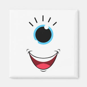 Imán Fun Scary Monster Eyell Face Easy Halloween Costum