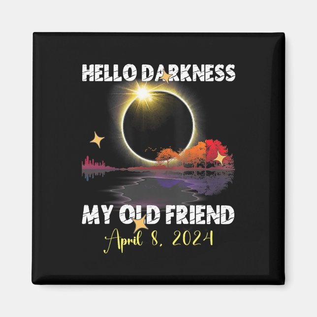 Imán Fun Solare Eclipse 2024 Para El 8 De Abril De 2024 (Frente)