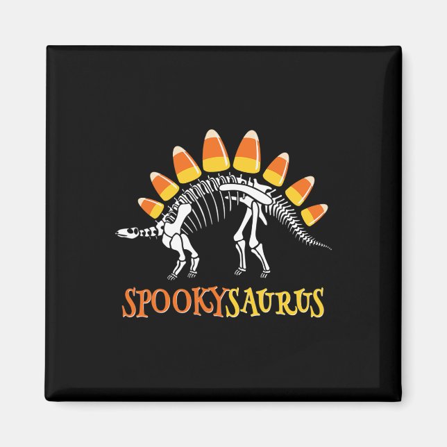 Imán Fun Spookysaurus Candy Corn Dinosaur Halloween Tod (Frente)