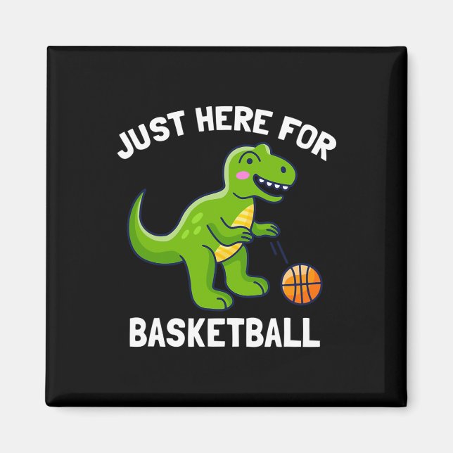 Imán Fun T-Rex Acá Para Dinosaurios De Baloncesto (Frente)