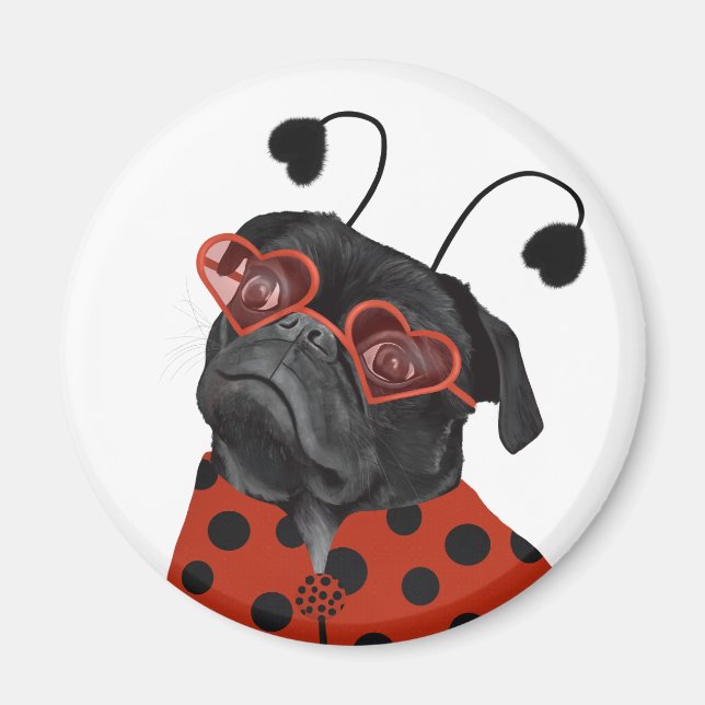 Imán Fun Wordplay Little Love Pug (Frente)