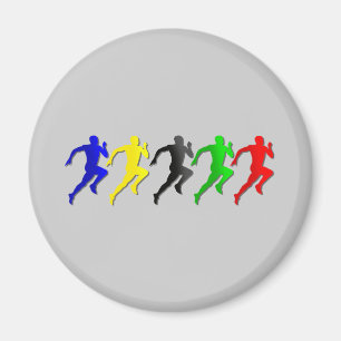 Imán funcionamiento de los corredores del 100m los 200m