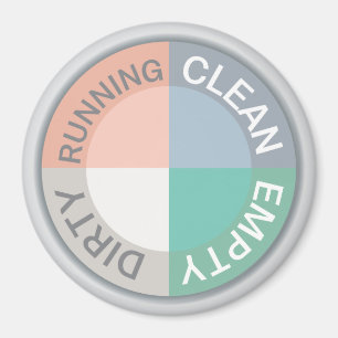 Imán Funcionamiento vacío sucio limpio del lavaplatos