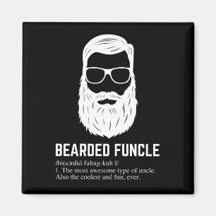 Imán Funcle con barba Funcle Funny Uncle Definition