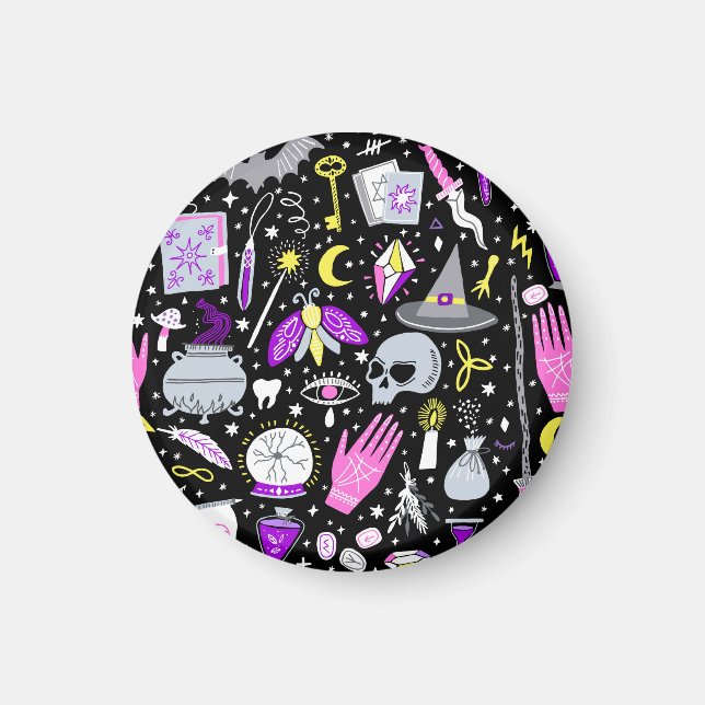 Imán Funda tartán castaño-naranja vintage. (Frente)