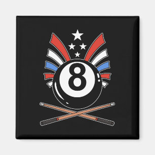Imán Fundido 8 Ball Billiard Pool Player Eight Ball Bil