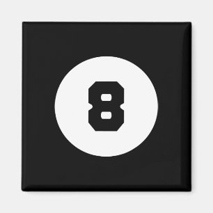Imán Fundido 8 Ball Magic Eight Ball Billiards Pool Bla